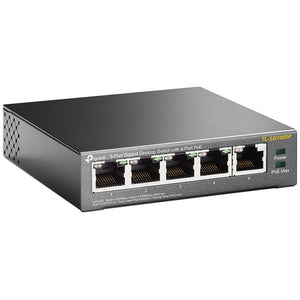 TP-Link 5 Port 10/100 PoE Desktop Switch - 5 x 10/100Mbps RJ45 FE ports (4 x PoE ports) - Supports PoE Power up to 58W, for all PoE ports - TP-SF1005P