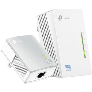 TP-Link WPA4220KIT 500Mbps Powerline Extender, 300Mbps Wi-FI Extender, 2x FE LAN Ports, HomePlug AV, Plug and Play, Wi-Fi Clone, 2.4GHz .11b/g/n