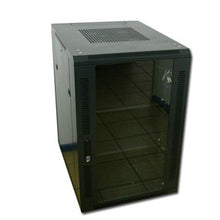 Load image into Gallery viewer, Acconet Rm-Cab-18U800 18U 19&quot; Assembled Rack, 800mm Deep, Black, Clear Glass Door with Lock, 4x 220V Fans, 2x Shelves, Cabling &amp; Cabinets, Racks
