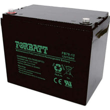 Load image into Gallery viewer, Forbatt 12V 70Ah AGM Battery, Reliable and Long-Lasting Power Source for Your Devices, Ideal for Home and Industrial Use, Solar, Marine Backup Power
