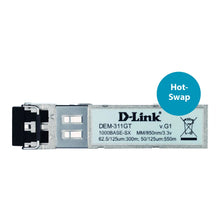 Load image into Gallery viewer, D-Link DEM-311GT 1 Port GBIC SX Multi-Mode Fiber Module 550m, SFP transceiver with Maximum data transfer rate of 1000Mbps, SFP Module for Fiber Optics
