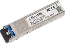 Load image into Gallery viewer, MikroTik Single-mode SFP Module 20Km, S-31DLC20D is a 1.25G SFP transceiver with 1310nm Dual LC connector, up to 20km Single Mode fiber connections
