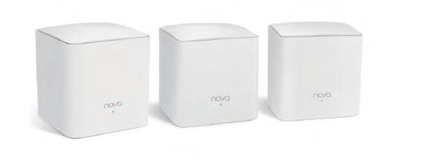 Tenda Home Wi-Fi Mesh System, 3-Pack indoor Wi-Fi, 802.11b/g/n/ac, Beamforming, 2x Gigabit ports, Smartphone Managed, Parental Control | Nova MW5c