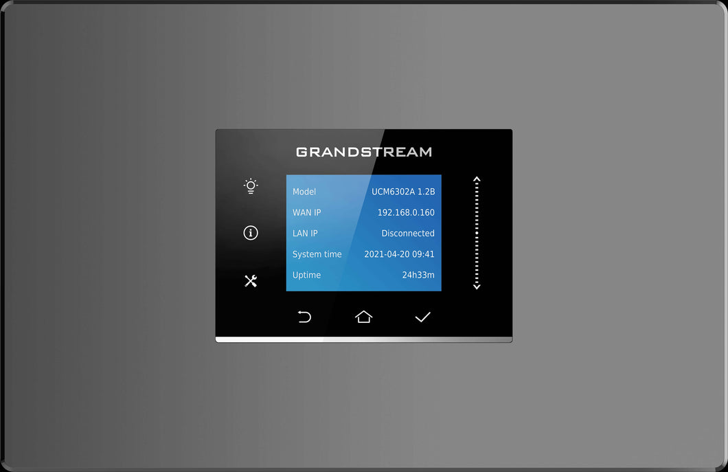 Grandstream GS-UCM6302A VoIP PBX, featuring 75 Simultaneous Calls, 500 SIP clients, LCD Display, Built in Instant Messaging with 2x FXS and 2x FXO