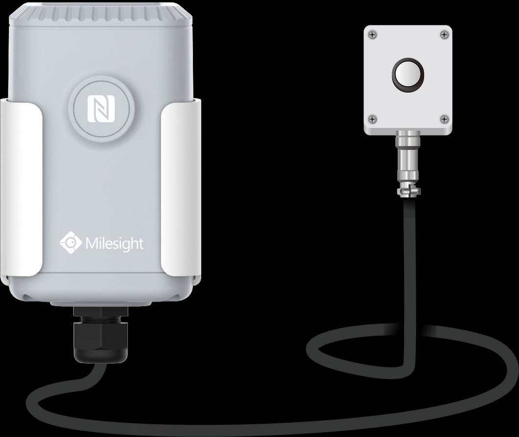 Milesight Light Sensor, 1x 19000 mAh Li-SOCL2 Battery, NFC Enabled, Cable Length 3m, 1 lux Resolution, LoRaWAN Compliant, IP66 waterproof enclosure