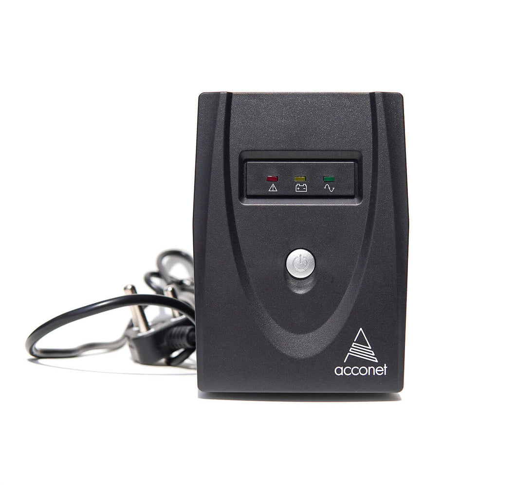 Acconet 700VA/360W Offline UPS (Uninterrupted Power Supply), with AVR function with built-in 1 x 12V 7Ah battery, 5-10 Minutes Run Time @ 360W Load