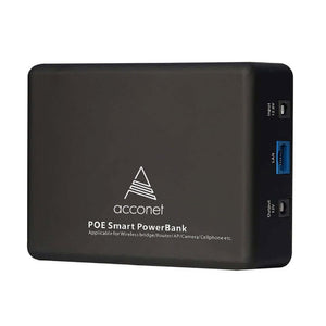 Acconet PoE Mini-UPS with 802.3at PoE Standard - for uninterrupted power to wireless CPE, Router or Wi-Fi access point - USB for cellphone charging