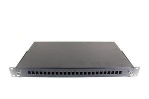 Acconet Fibre Patch Panel 24 port, Unpopulated, 19-inch drawer, Fibre Optics, Fibre Enclosures, ideal for Connectivity and Networking Installations