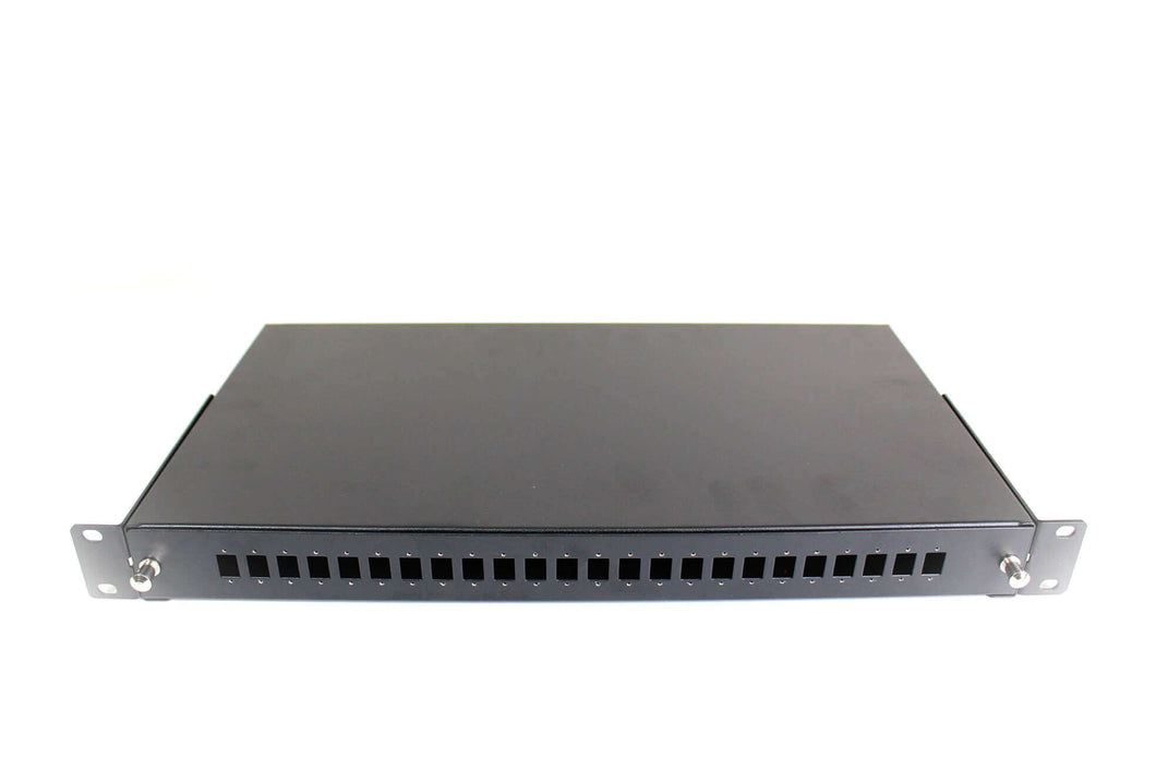 Acconet Fibre Patch Panel 24 port, Unpopulated, 19-inch drawer, Fibre Optics, Fibre Enclosures, ideal for Connectivity and Networking Installations