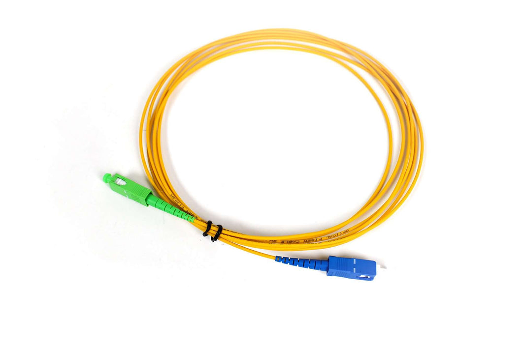 Fibre Optics Patch Cable with Connectors, 3 Meter, Acconet Patch Lead LC/UPC - SC/APC Simplex 3Meter Cable, G.652D, 2.0mm, LSZH - AC-Fib-Pl-Sc-3m-Uas