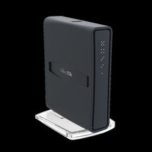 Load image into Gallery viewer, MikroTik hAP AC Lite tower 2.4GHz/5GHz desktop WiFi Router - 650MHz CPU, 64MB RAM, 802.11a/b/g/n/ac dual chain, 5 FE LAN, RouterOS L4,1 USB, 2dBi gain
