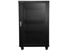 Load image into Gallery viewer, Linkbasic 18U 600mm Deep Server Cabinet, 2x Fans and 2x Shelves (included), Cold Rolled Steel &amp; Powder Coated, Free Standing, 988 x 600 x 600mm(H×W×D) - Let&#39;s Fibre Technologies 
