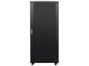 Linkbasic 27U 1M Deep Cabinet 4 Fans & 2 Shelves, Cold Rolled Steel & Powder Coated, 1400x600x1000 mm (HxWxD), Free Standing (Castors & Feet Included)