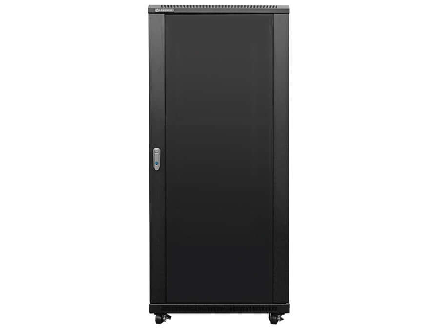 Linkbasic 27U 1M Deep Cabinet 4 Fans & 2 Shelves, Cold Rolled Steel & Powder Coated, 1400x600x1000 mm (HxWxD), Free Standing (Castors & Feet Included)