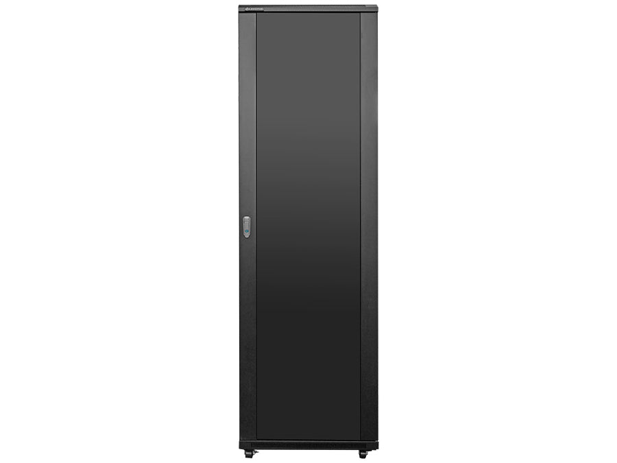 Linkbasic 42U 800mm Deep Cabinet 4 Fans & 3 Shelves, Cold Rolled Steel and Powder Coated, Free Standing, supplied flat-packed, 2000×600×800mm (H×W×D)