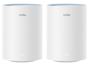 Cudy Dual Band AC 1200Mbps Fast Ethernet Mesh 2 Pack, 802.11ac WiFi 5 mesh system, with 2 x Fast Ethernet Ports - integrated antennas | M1200 (2-Pack)