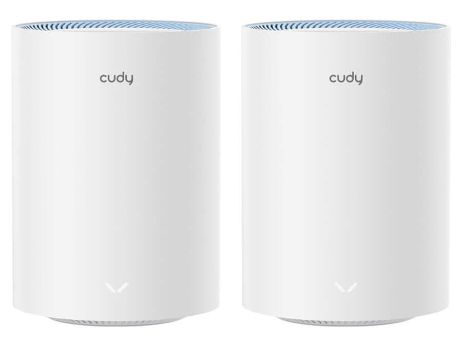 Cudy Dual Band AC 1200Mbps Fast Ethernet Mesh 2 Pack, 802.11ac WiFi 5 mesh system, with 2 x Fast Ethernet Ports - integrated antennas | M1200 (2-Pack)