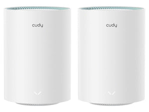 Cudy Dual Band AC 1200Mbps Gigabit Mesh 2 Pack, Ethernet Ports: 2x10/100/1000 (Per Mesh Point), 2x 4dBi Internal Antennas, 12V 1A PSU | M1300 (2-Pack)