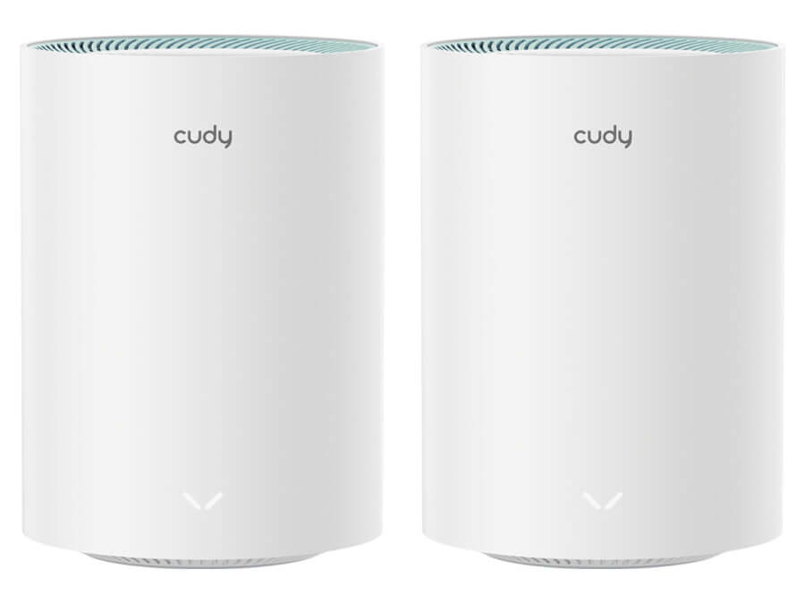 Cudy Dual Band AC 1200Mbps Gigabit Mesh 2 Pack, Ethernet Ports: 2x10/100/1000 (Per Mesh Point), 2x 4dBi Internal Antennas, 12V 1A PSU | M1300 (2-Pack)