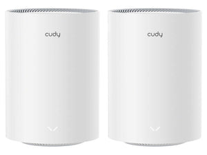 Cudy Dual Band WiFi 6 1800Mbps Gigabit Mesh 2 Pack, 802.11ax WiFi 6 mesh system, featuring 2xGbit Ethernet Ports, integrated antennas | M1800 (2-Pack)