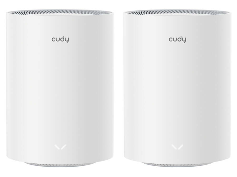 Cudy Dual Band WiFi 6 1800Mbps Gigabit Mesh 2 Pack, 802.11ax WiFi 6 mesh system, featuring 2xGbit Ethernet Ports, integrated antennas | M1800 (2-Pack)