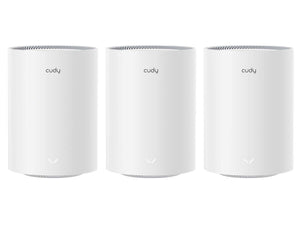 Cudy Dual Band WiFi 6 1800Mbps Gigabit Mesh 3 Pack, 802.11ax WiFi 6 mesh system, featuring 2xGbit Ethernet Ports, integrated antennas | M1800 (3-Pack)