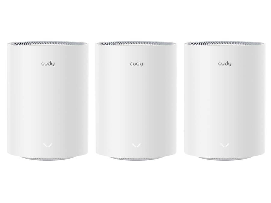 Cudy Dual Band WiFi 6 1800Mbps Gigabit Mesh 3 Pack, 802.11ax WiFi 6 mesh system, featuring 2xGbit Ethernet Ports, integrated antennas | M1800 (3-Pack)