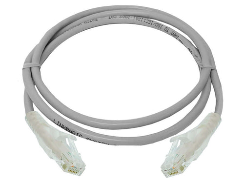 Linkbasic FLY-6-1 1 Meter UTP Cat6 Flylead Grey, moulded with boots, rated for 10/100/1000/10 000Mbps data transmission speeds with stranded copper - Let's Fibre Technologies 