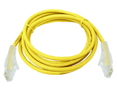 Linkbasic FLY-6-2Y 2 Meter UTP Cat6 Flylead Yellow, moulded with boots, rated for 10/100/1000/10 000Mbps data transmission speeds with stranded copper - Let's Fibre Technologies 