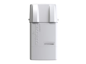 MikroTik BaseBox 5 Gigabit USB WiFi Router, outdoor enclosure, with 2x SMA antenna connectors, cable hood for moisture protection | RB912UAG-5HPnD-OUT