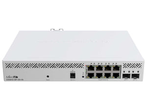 MikroTik SwoS Cloud Switch 8 Port PoE 2 SFP+, with SwOS, Rack-Mount, 1x IEC Power Cable (Included) or 48-57V Power Supply (Not Included) | CSS60-8P-2S