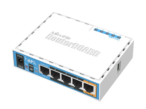 MikroTik hAP ac Lite Dual Band 5 Port Ethernet WiFi Router - 2.4GHz/5GHz - 300Mbps/433Mbps, RouterOS L4, 12V-30V (Passive PoE)Input | RB952Ui-5ac2nD - Let's Fibre Technologies 