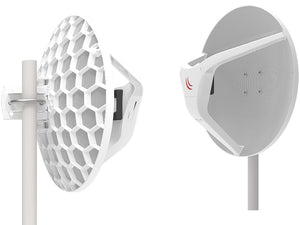 MikroTik LHG Wireless Wire Dish 60GHz PtP Kit, features RouterOS L3, 42dBi antenna gain, 1 x 10/100/1000 Ethernet ports, 60 GHz 1Gbps | RBLHGG-60adkit