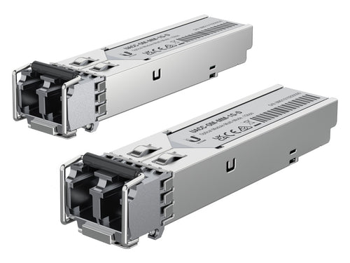 Ubiquiti Multi Mode 1.25G LC SFP 850nm 550m, allows for multi-mode fibre connections delivering up to 1.25Gbps speeds of upto 550m | UACC-OM-MM-1G-D-2 - Let's Fibre Technologies 