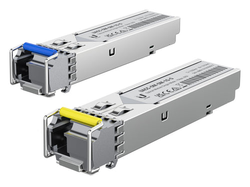 Ubiquiti Single Mode 1.25G LC Bi-Directional SFP up to 3km - 1x LC; Data Rate 1.25Gbps, SFP (BiDi), Wavelength 1310nm / 1550nm | UACC-OM-SM-1G-S-2 - Let's Fibre Technologies 