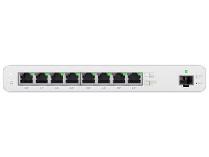 Ubiquiti UISP Router 8 Port Gigabit PoE 110W 1SFP, Power 27V, 4.4A Power Supply (Included), PoE Output 27V Passive PoE Output on Ports 1~8 | UISP-R