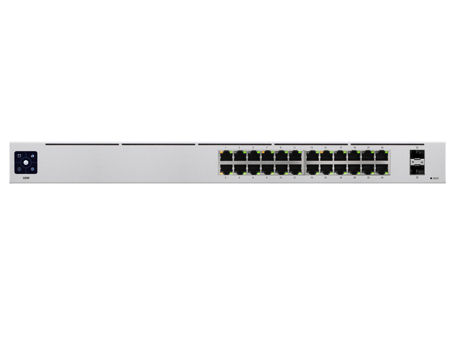 Ubiquiti UniFi Switch 24 Port Gigabit 2SFP, managed L 2 UniFi switch with 24 x GbE ports, 2 x 1.25Gbps SFP uplink ports, fanless design, 25W  | USW-24