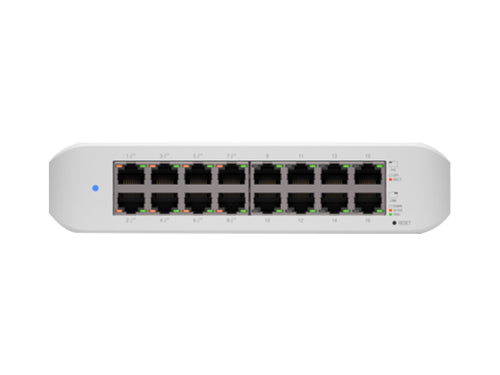 Ubiquiti UniFi Switch Lite 16 Port Gigabit 8PoE 45W, fully managed L2 switch with 16xGbE ports, 8x 802.3af/at PoE+ ports, PoE budget | USW-LITE-16-POE - Let's Fibre Technologies 