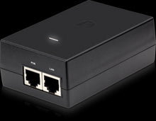 Load image into Gallery viewer, Ubiquiti PoE Injector, 48VDC 24W, Gigabit, 10/100/1000 LAN, Surge protection, Clamping protection, AC cable with earth ground, Maximum surge discharge
