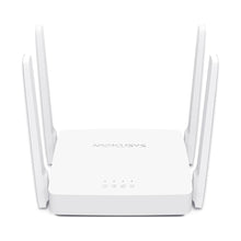 Load image into Gallery viewer, Mercusys AC1200 Wireless Dual Band Router, 300 Mbps at 2.4 GHz + 867Mbps at 5 GHz, 4×Fixed External Antennas, 2×10/100Mbps LAN Ports, 1×10/100Mbps WAN
