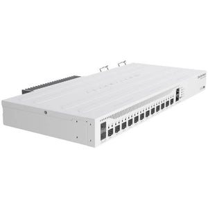 MikroTik Cloud Core 12 Port SFP+ 2 SFP28 4 Core Router, with 1xRJ45 Serial Port, Power Input 2x IEC Power Cord (Included) 100V-24 | CCR2004-1G-12S+2XS
