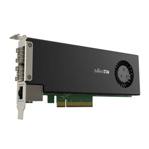 MikroTik Cloud Core 2 Port SFP28 4 Core Smart PCIe NIC, 4-core ARM64 CPU, smart PCIe NIC, 2x SFP28 25Gbps SFP ports, 1x GbE Port | CCR2004-1G-2XS-PCIe
