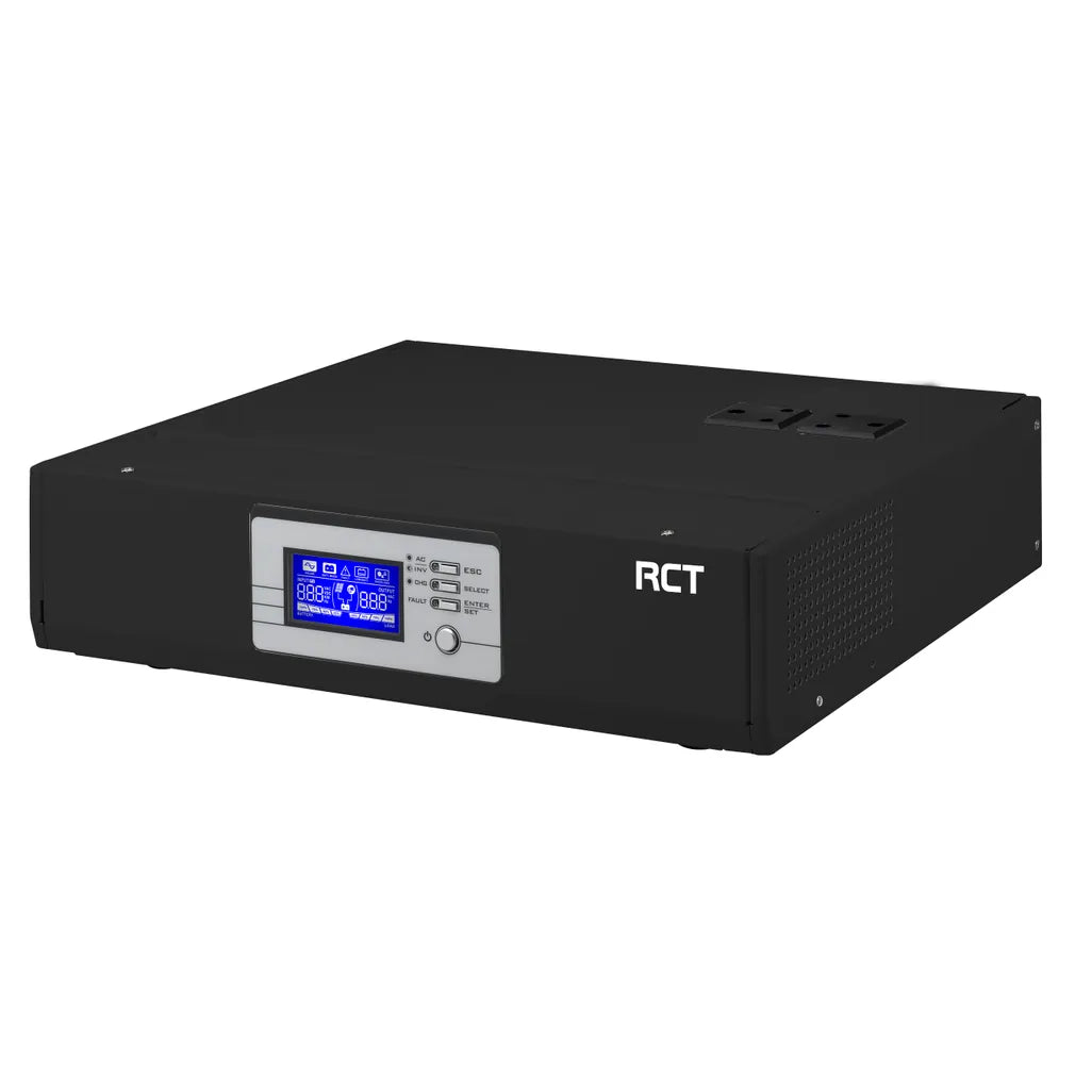 RCT Alfa 3000VA 2400W Desktop Inverter, 2x 3-Pin SA Socket, Easy Installation, Reliable Performance, RCT-Axpert 3K to 3000VA Inverter, Solar Power