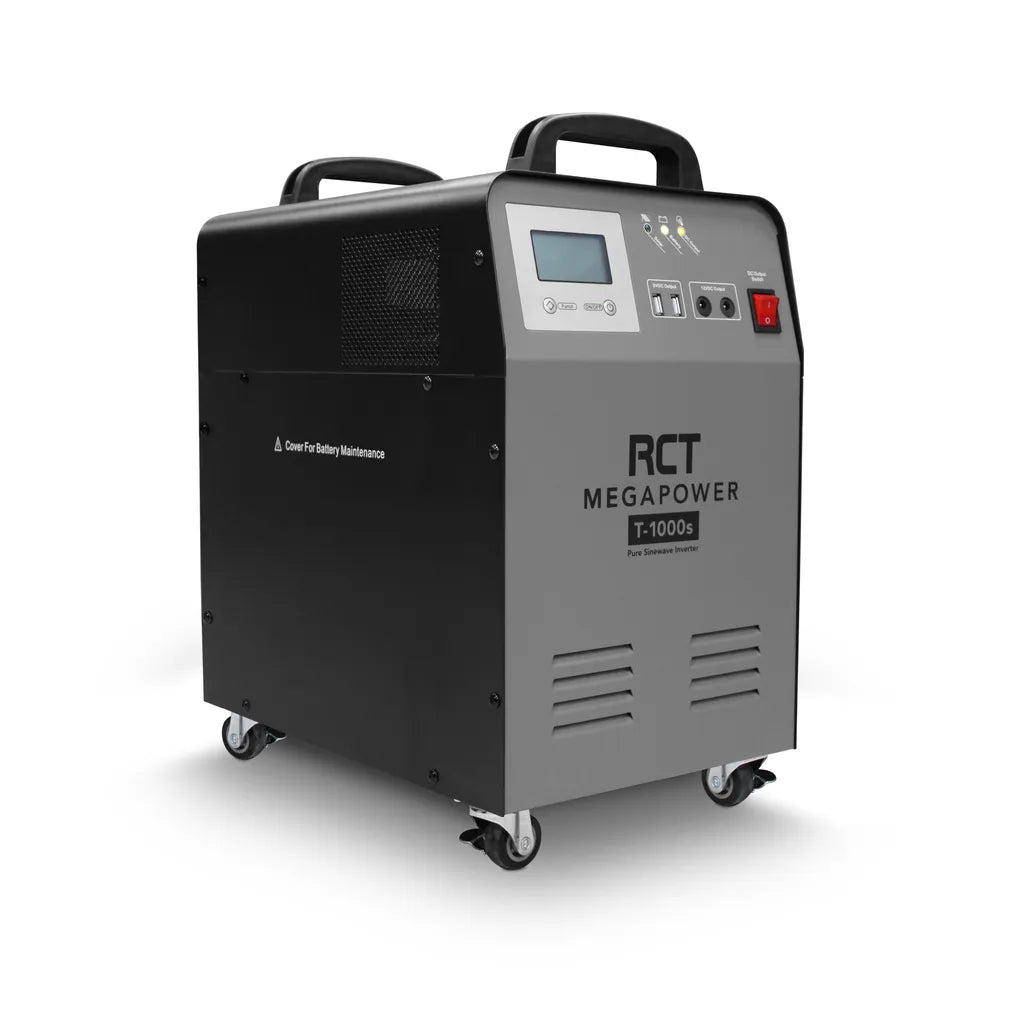 RCT MP-T1000s Uninterrupted Power Supply with RCT Megapower 1KVA/1000W Inverter Trolley, Comes with 1x 100AH Battery, Perfect for Home or Office