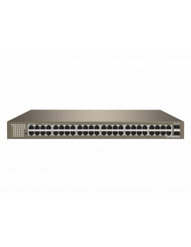 Tenda 48 Port Gigabit Unmanaged Ethernet Switch, 2x independent Gigabit SFP slots - 48 x 10/100/1000 Mbps Base-T Ethernet ports - TE-TEG1050F